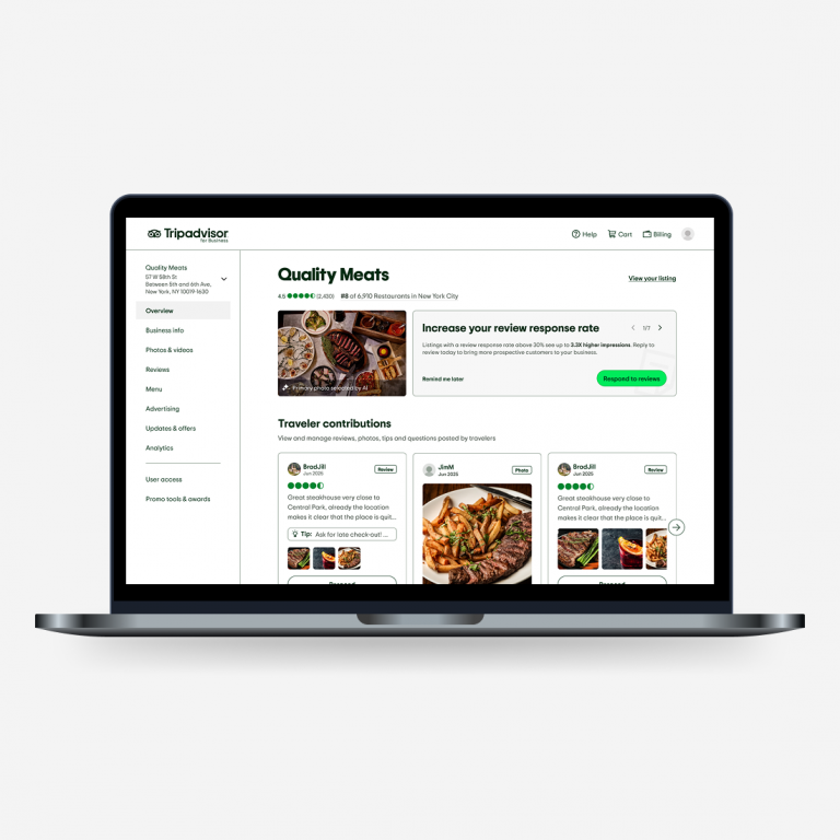 Next Best Thing card on the Tripadvisor Management Center
